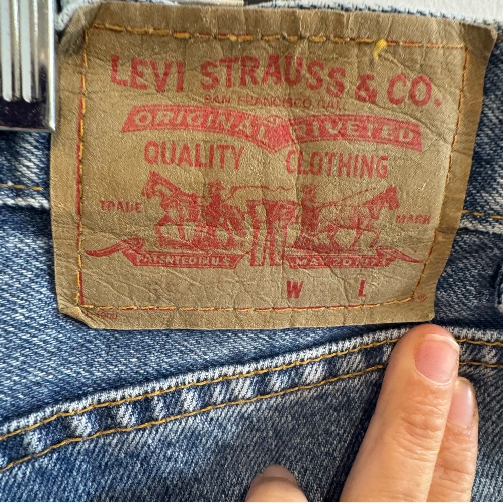 Vintage‎ Y2K Levi's jorts 550 Relaxed Fit Jean Short denim Size 36 - Picture 6 of 8